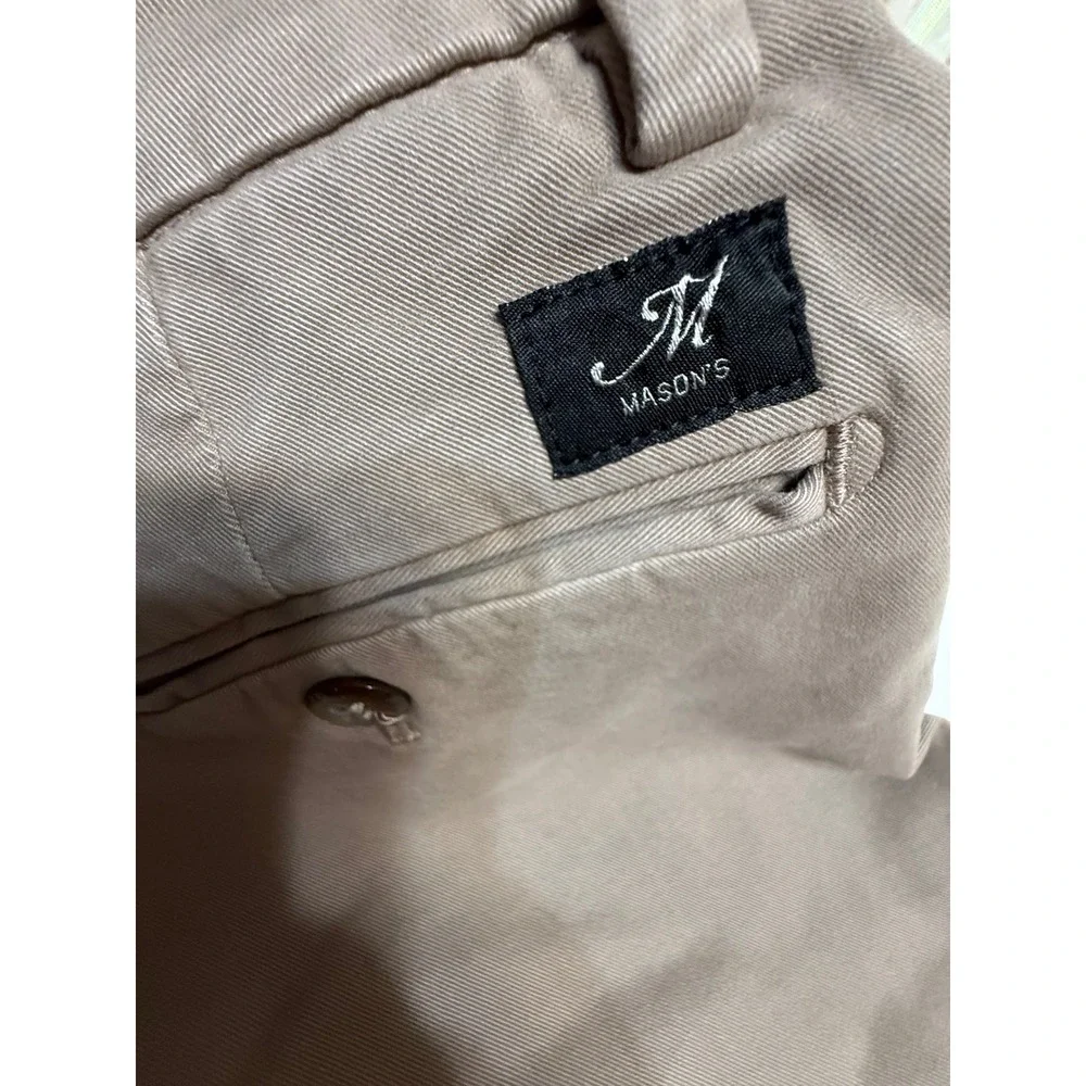 Masons Forte Dei Marmi New York Chinos Mens 50 Khaki Tan Slim Fit Pants Italy